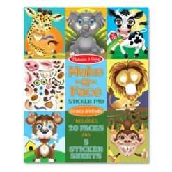 Melissa & Doug - Make-a-Face - Crazy Animals Sticker Pad