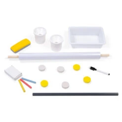 Janod - Height Adjustable Black/White Board Easel - Grey