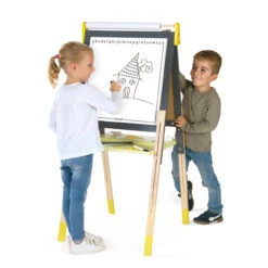 Janod - Height Adjustable Black/White Board Easel - Grey -Children Toys Shop 09630 zoom2 91244.1600289896