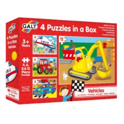 Galt - Four Puzzles In A Box - Vehicles