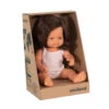 Miniland Doll 38 Cm - Caucasian Girl, Brunette