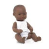 Miniland Doll 32cm - African Boy Baby Doll In Underwear