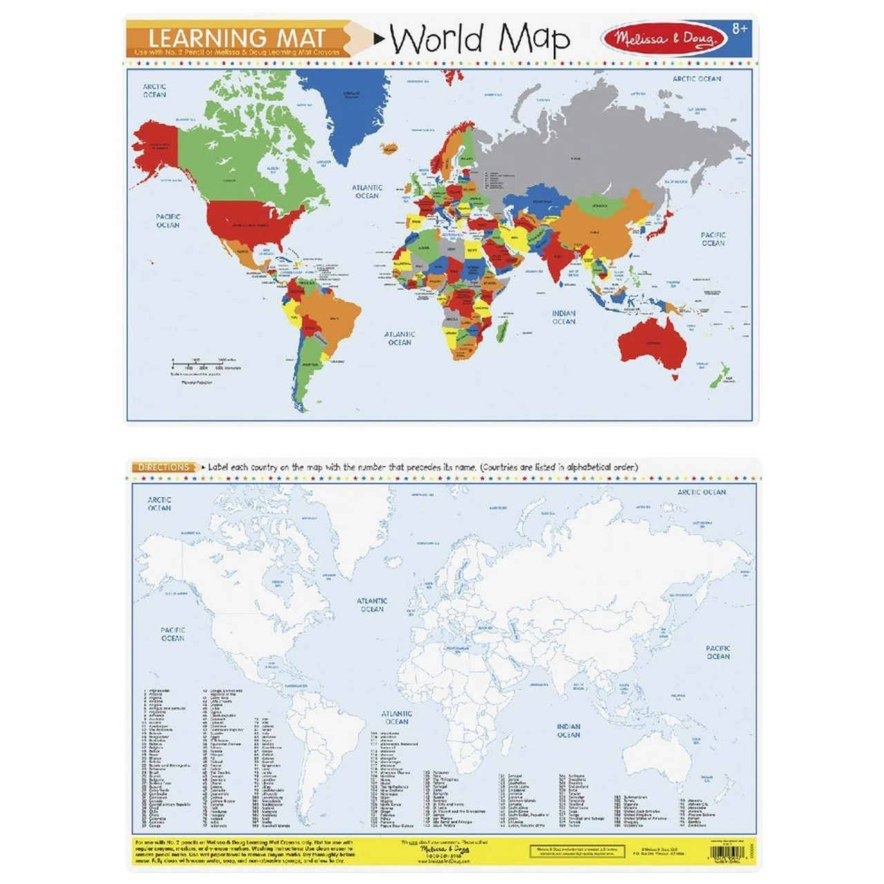 Melissa & Doug - World Map Write-A-Mat 1 Melissa & Doug - World Map Write-A-Mat