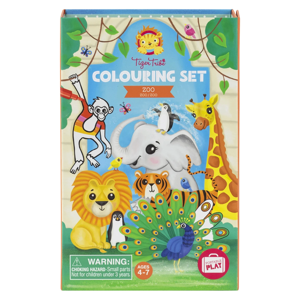 Tiger Tribe Colouring Set - Zoo 1 Tiger Tribe Colouring Set - Zoo