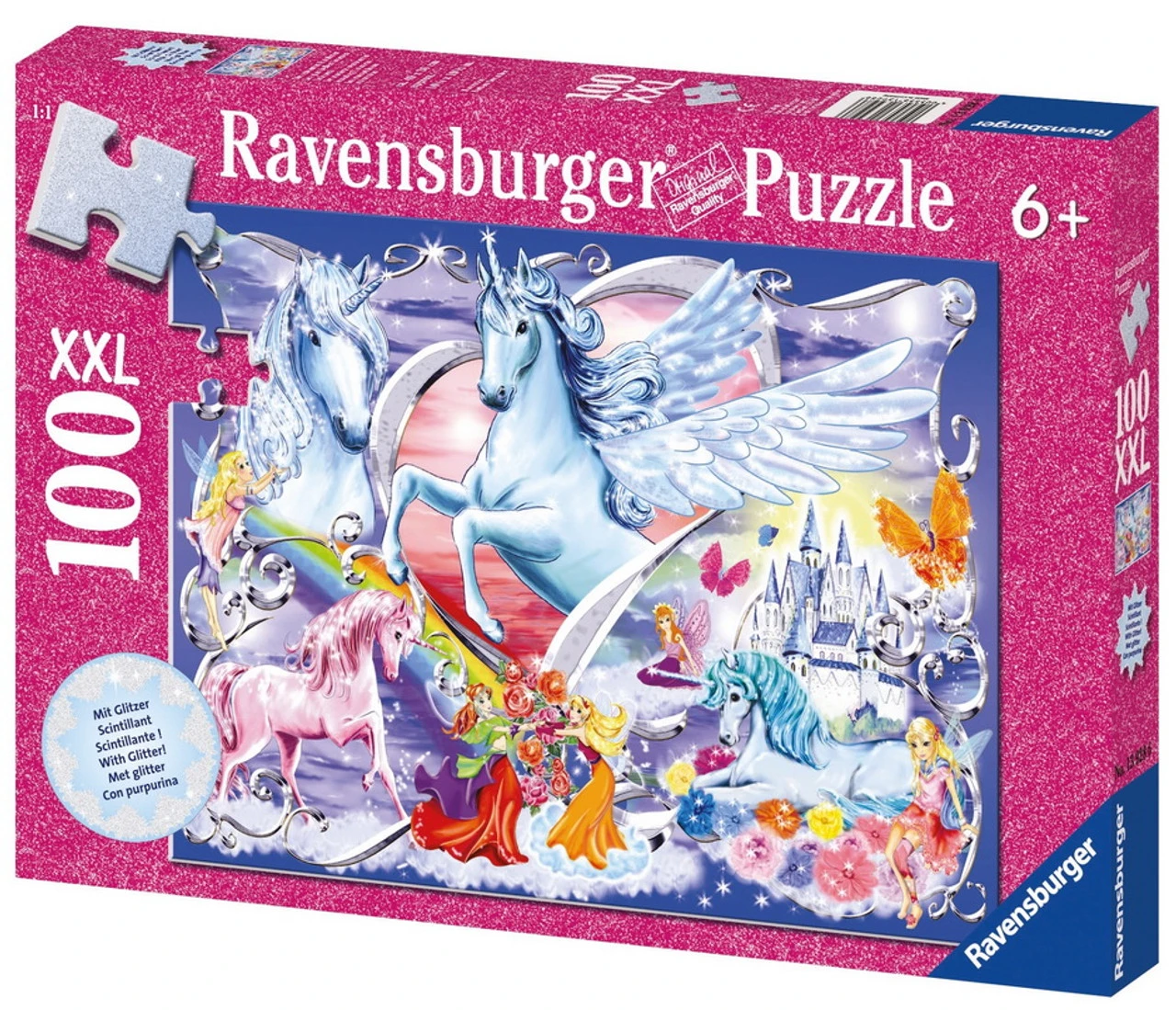 Ravensburger 100pc - Amazing Unicorns Glitter Puzzle 1 Ravensburger 100pc - Amazing Unicorns Glitter Puzzle