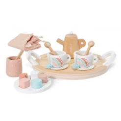 Miniland - Doll Wooden Tea Set, 19 Pieces