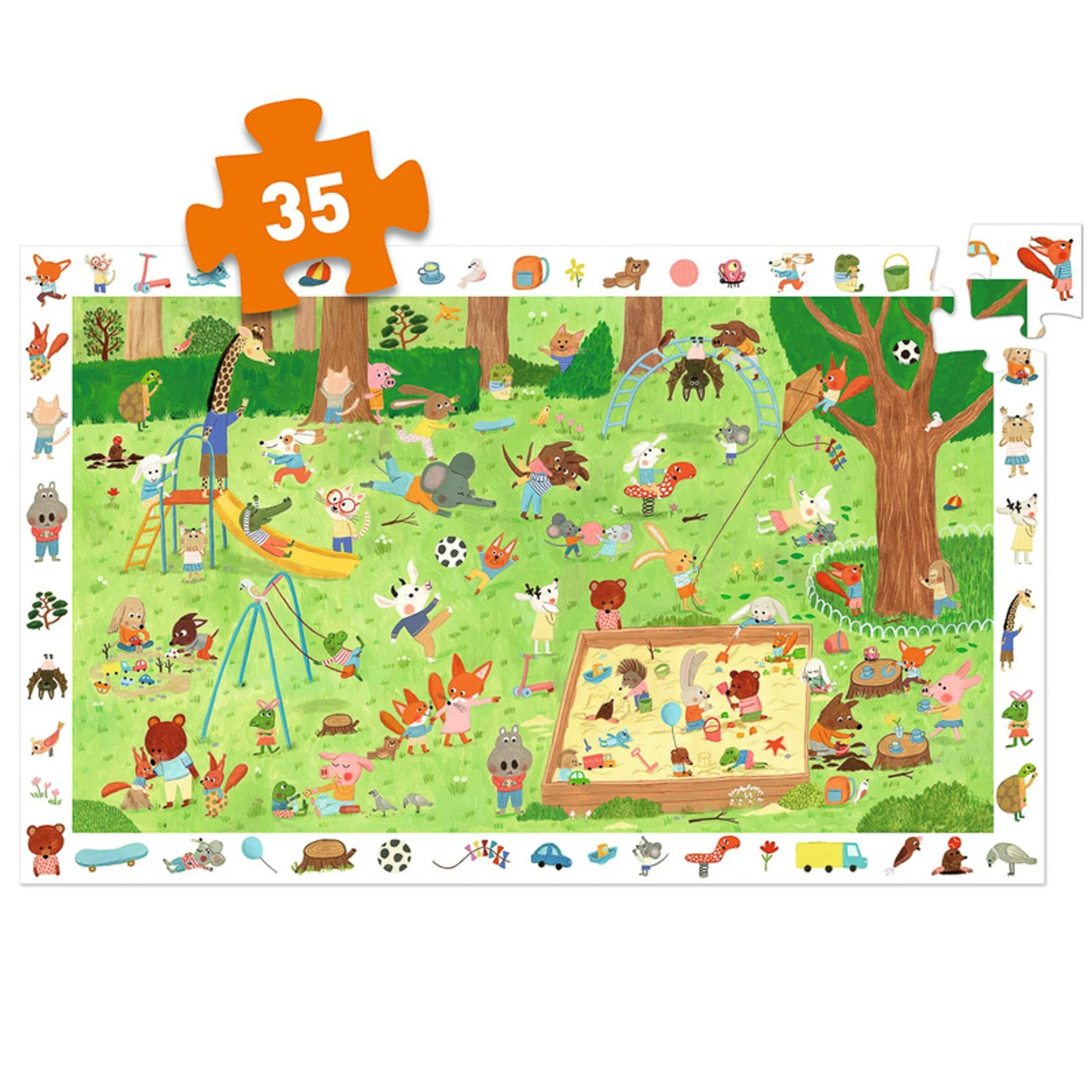Djeco Little Friends Garden Observation Puzzle 35pc 1 Djeco Little Friends Garden Observation Puzzle 35pc