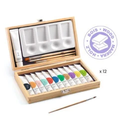 Djeco - Artist's Box With 12 Gouaches