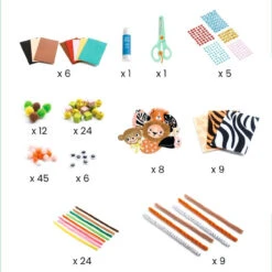 Djeco - Jungle Animal Creation Box 8 Djeco - Jungle Animal Creation Box -Children Toys Shop DJ9016 22379.1693397190