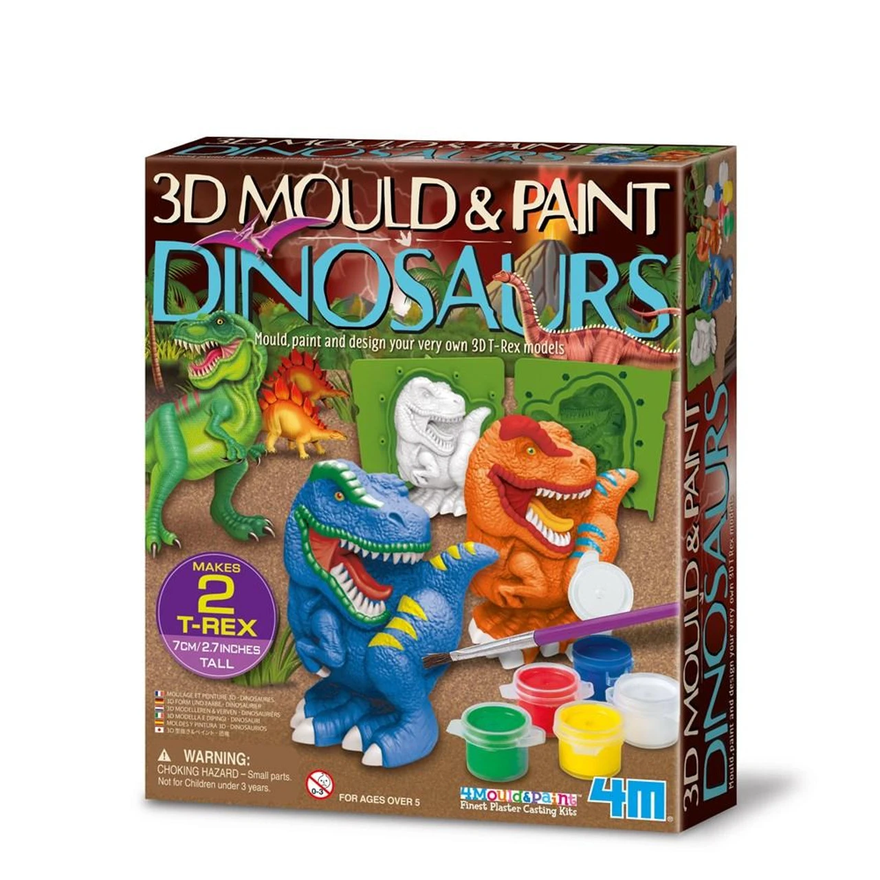 4M - 3D Mould & Paint - Dinosaurs 2 4M - 3D Mould & Paint - Dinosaurs - Image 2