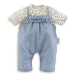 Corolle Mon Grand Poupon - Floral Blouse And Overalls - 36cm