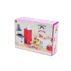 Le Toy Van - Sugar Plum Kitchen -Children Toys Shop ME052 Sugar Plum Red Kitchen Wooden Furniture Dolls House Packaging 72435.1601027801