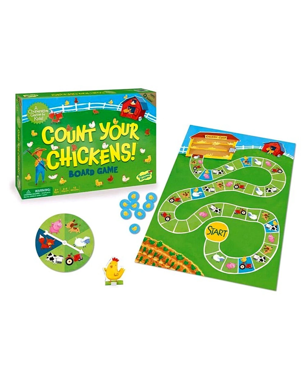 Peaceable Kingdom - Count Your Chickens Cooperative Board Game 2 Peaceable Kingdom - Count Your Chickens Cooperative Board Game - Image 2