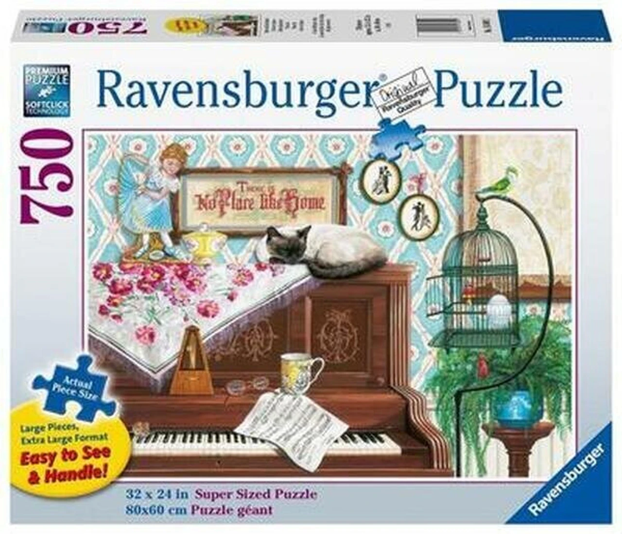 Ravensburger 750pc - Piano Cat Large Format Puzzle 1 Ravensburger 750pc - Piano Cat Large Format Puzzle
