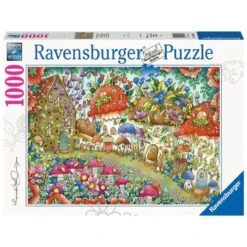 Ravensburger 1000pc - Floral Mushroom Houses Puzzle