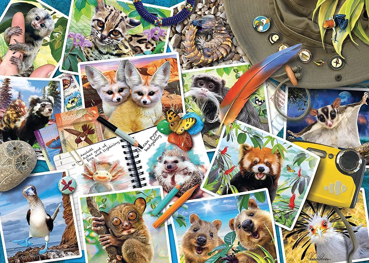 Ravensburger 1000pc - A Traveller's Animal Journal Puzzle 2 Ravensburger 1000pc - A Traveller's Animal Journal Puzzle - Image 2