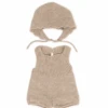 Miniland Clothing 38cm - Eco Knitted Romper & Bonnet