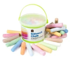Educational Colours - Chalk-Sidewalk Bucket (24 Pieces)
