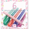 Djeco - 6 Sweet Glitter Markers