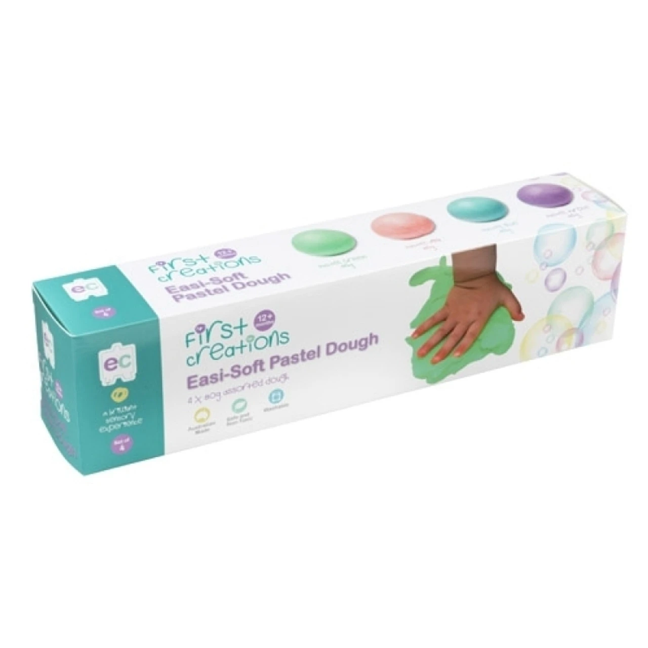 First Creations Easi-Soft Pastel Dough Set Of 4 1 First Creations Easi-Soft Pastel Dough Set Of 4