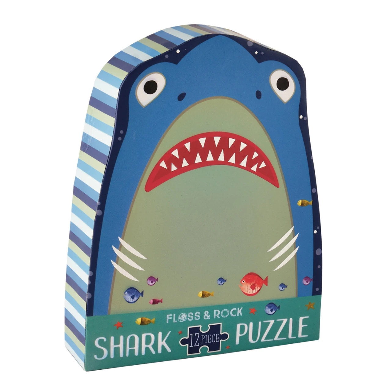 Floss & Rock 12pc - Shark Shaped Puzzle 2 Floss & Rock 12pc - Shark Shaped Puzzle - Image 2