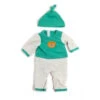 Miniland Clothing 38-42cm - Light Striped Green Pjs