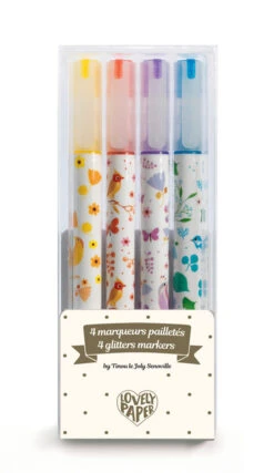 Djeco - 4 Tinou Glitter Markers