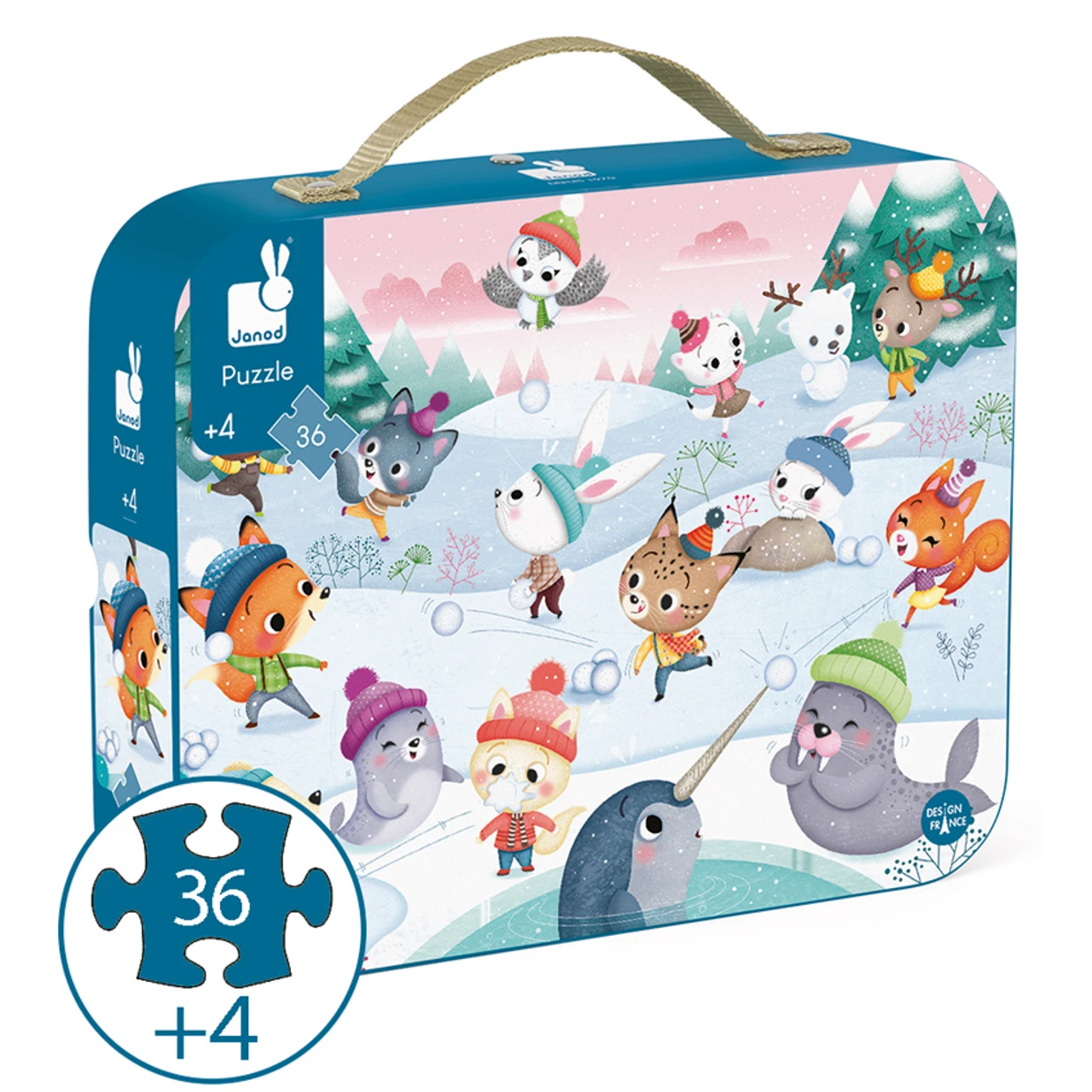 Janod - Snow Party Puzzle 36pc 3 Janod - Snow Party Puzzle 36pc - Image 3