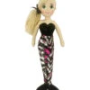 Cotton Candy - 45cm AMY Pink & Silver Stripes Flip Sequined Tail Mermaid