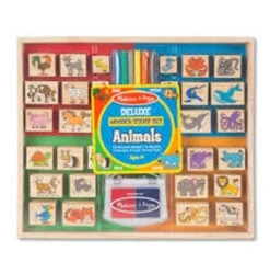 Melissa & Doug - Deluxe Wooden Stamp Set - Animals