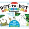 Melissa & Doug – ABC 123 Dot-to-Dot Colouring Pad – Wild Animals