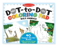 Melissa & Doug – ABC 123 Dot-to-Dot Colouring Pad – Wild Animals