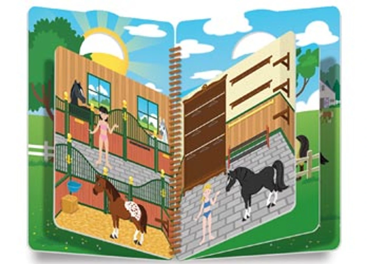Melissa & Doug - Reusable Puffy Sticker Deluxe Horse Scene Riding Club 2 Melissa & Doug - Reusable Puffy Sticker Deluxe Horse Scene Riding Club - Image 2