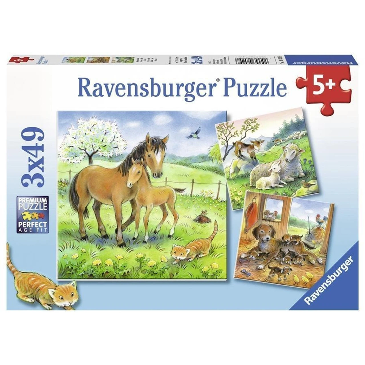 Ravensburger 3x49pc- Cuddle Time Puzzle 1 Ravensburger 3x49pc- Cuddle Time Puzzle