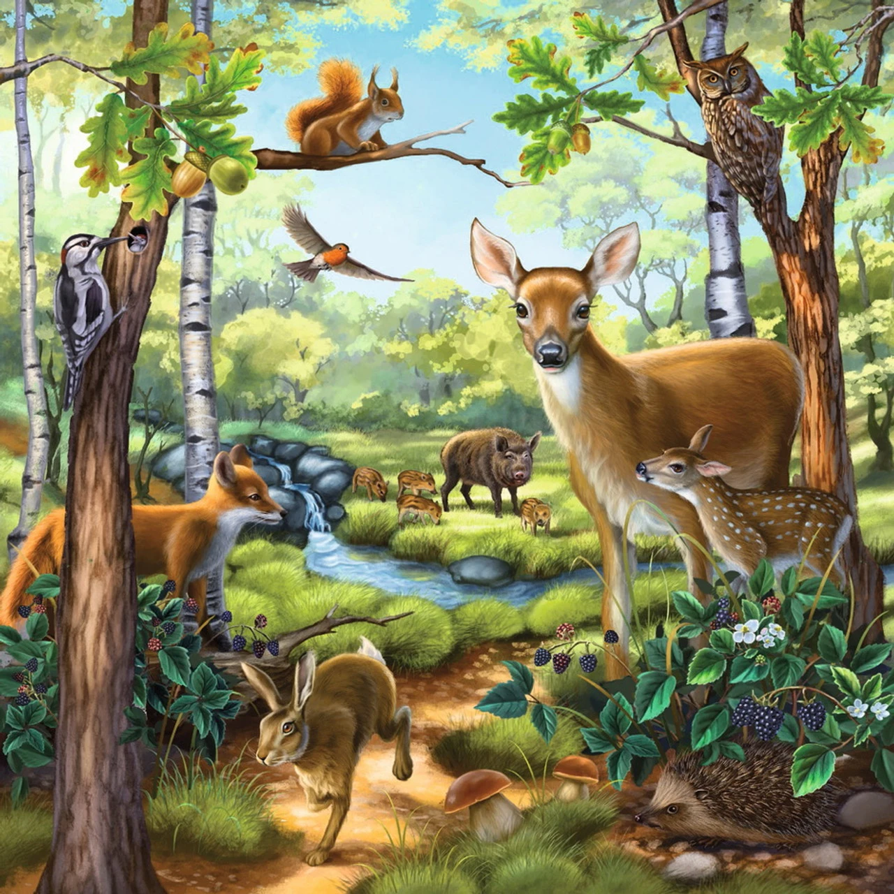 Ravensburger 3x49pc - Forest Zoo & Pets Puzzle 1 Ravensburger 3x49pc - Forest Zoo & Pets Puzzle