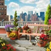 Ravensburger 500pc - Rooftop Garden Large Format Puzzle